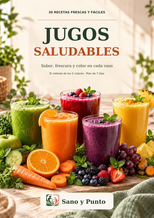 Portada del bonus Jugos Saludables: 30 recetas frescas y fáciles